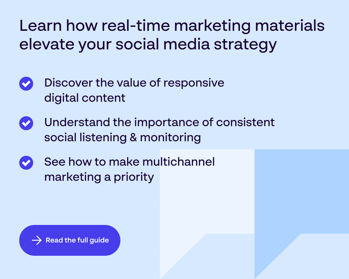  Learn how real-time marketing materials elevate your social media strategy - Link to Papirfly guide